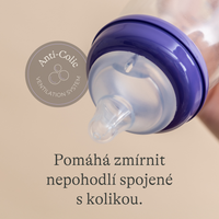 Lansinoh Skleněná kojenecká láhev s NaturalWave® savičkou