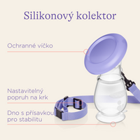 Lansinoh Silikonová odsávačka mateřského mléka kolektor