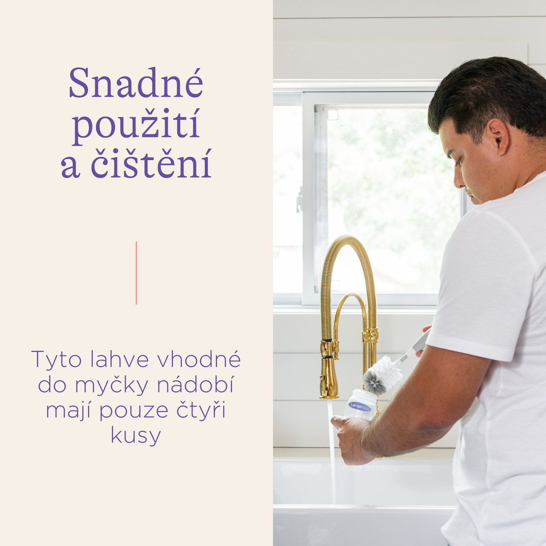 Lansinoh Startovací set kojeneckých lahví s NaturalWave®  savičkou