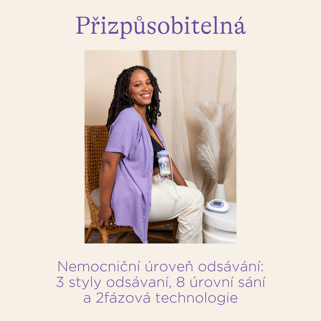 Lansinoh Dvojitá dvojfázová elektrická odsávačka 2v1