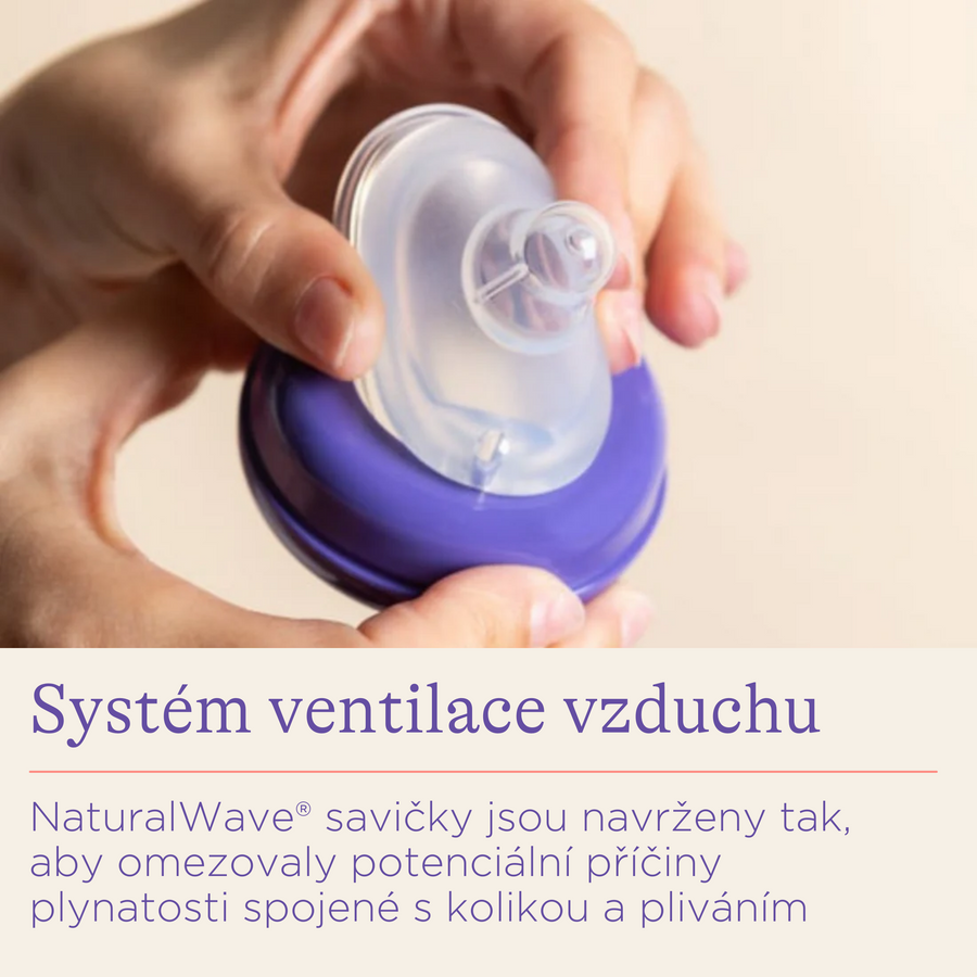 Lansinoh Skleněná kojenecká láhev s NaturalWave® savičkou