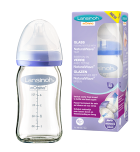 Lansinoh Skleněná kojenecká láhev s NaturalWave® savičkou